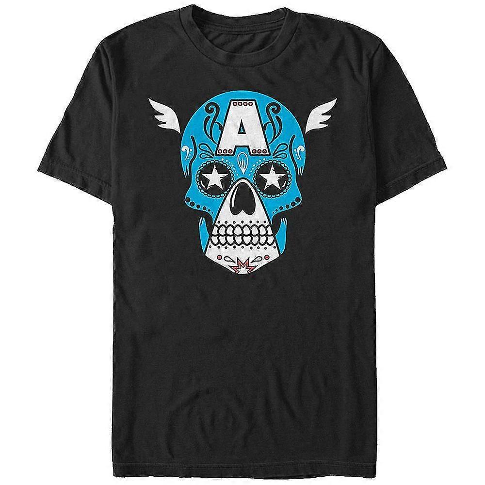 Sugar Skull Captain America T-Shirt