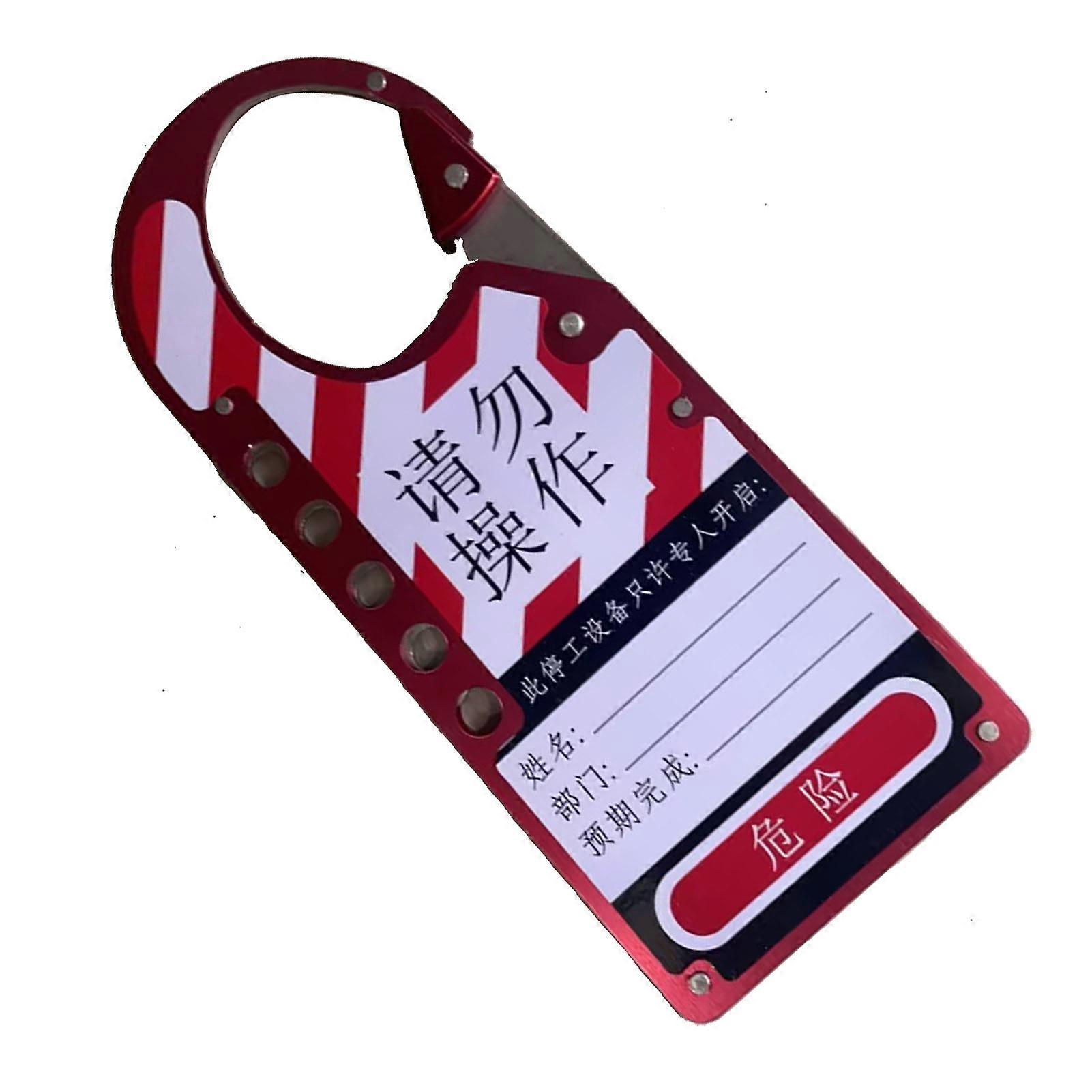 Safety Lockout Tag 5 Holes Locking Tagout Tool Aluminum Alloy Lock Hasp for Industrial Electrical Isolation Projects