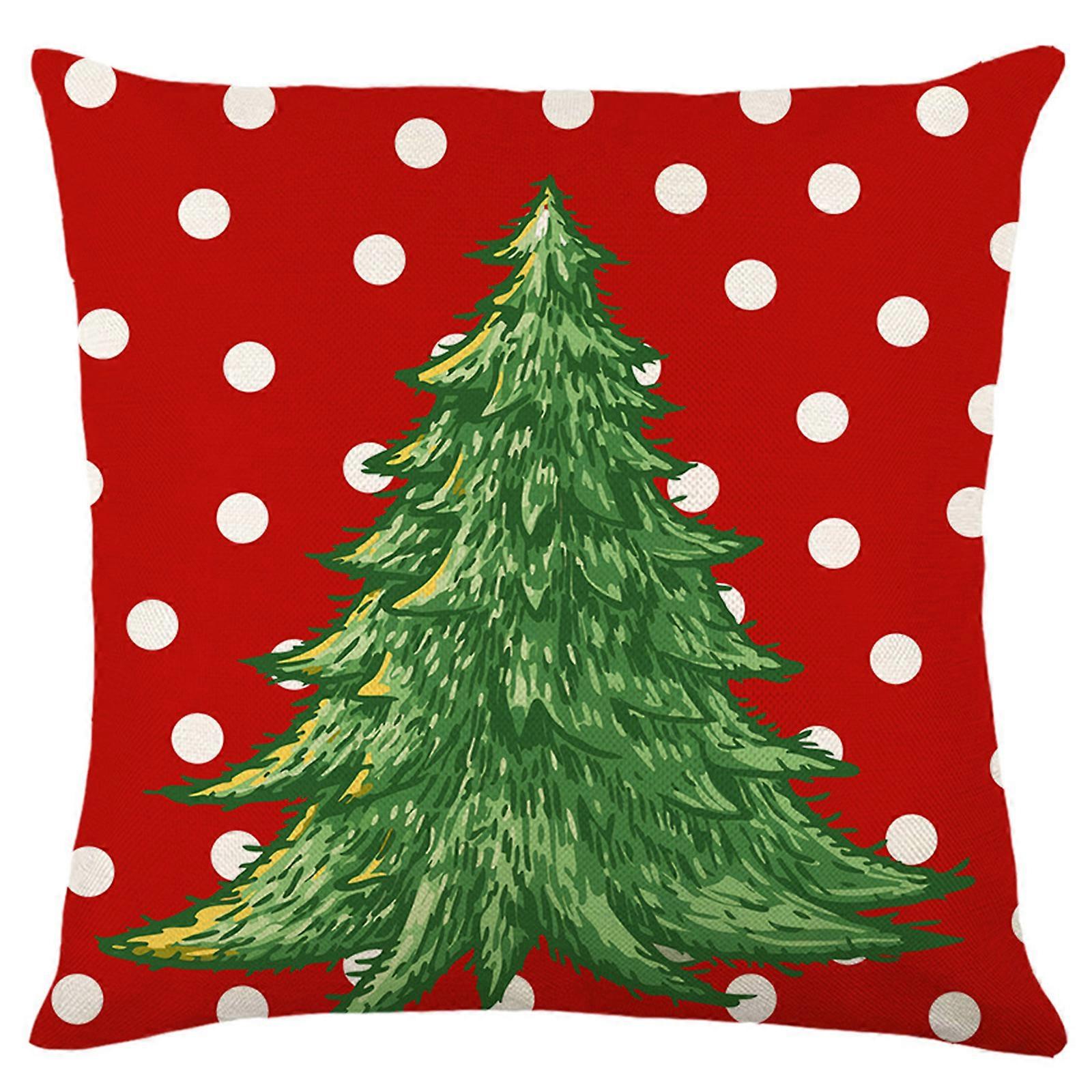 Feliz Natal Capa de Almofada 18 x 18 Polegadas Capas de Almofada Quadradas Capa de Almofada para Sofá Sofá Fazenda Casa Escritório 4