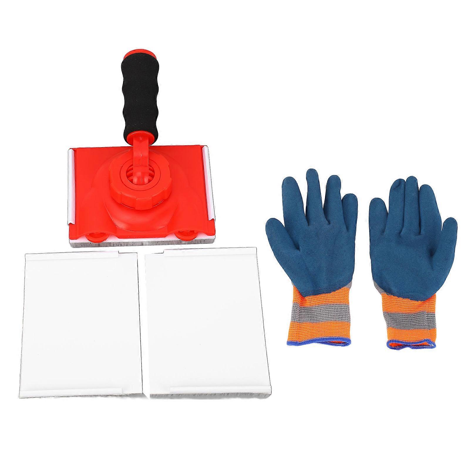 Paint Edger Trimmer Rotatable Handle Lockable Corner Painting Tool with Replacement Pads and Gloves