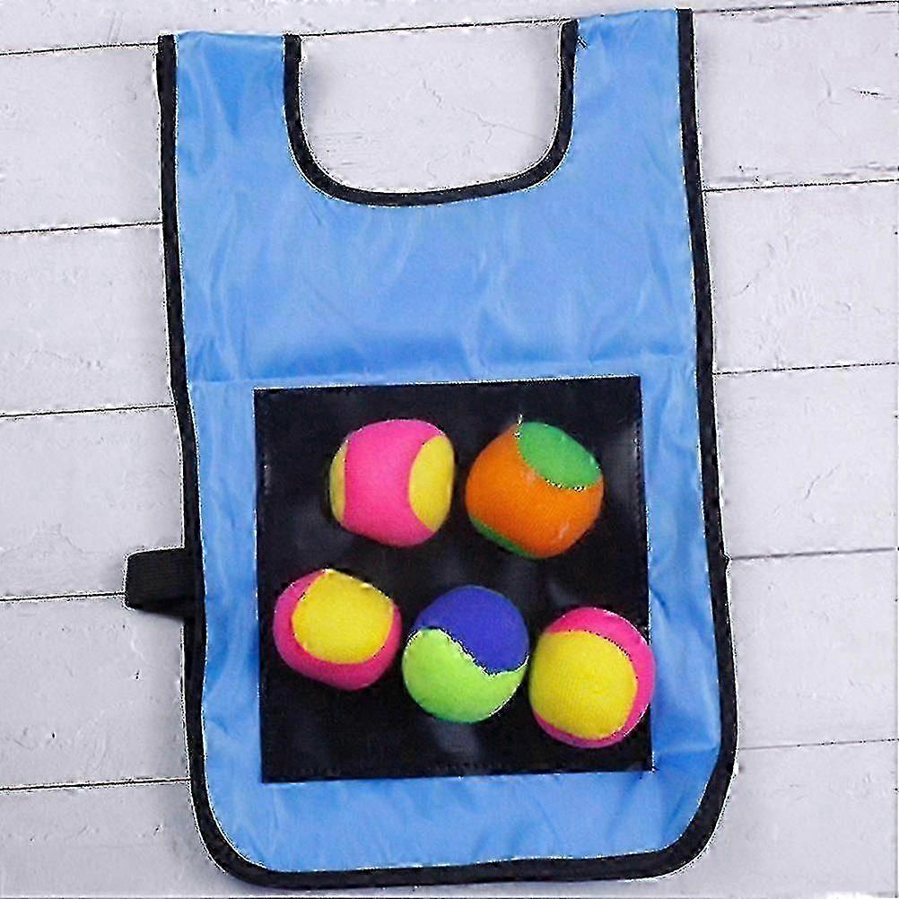 Dodgeball Sticky Vest Jeu de lancer en plein air avec 5 balles pour enfants Enfants Jeu d’activité de plein air