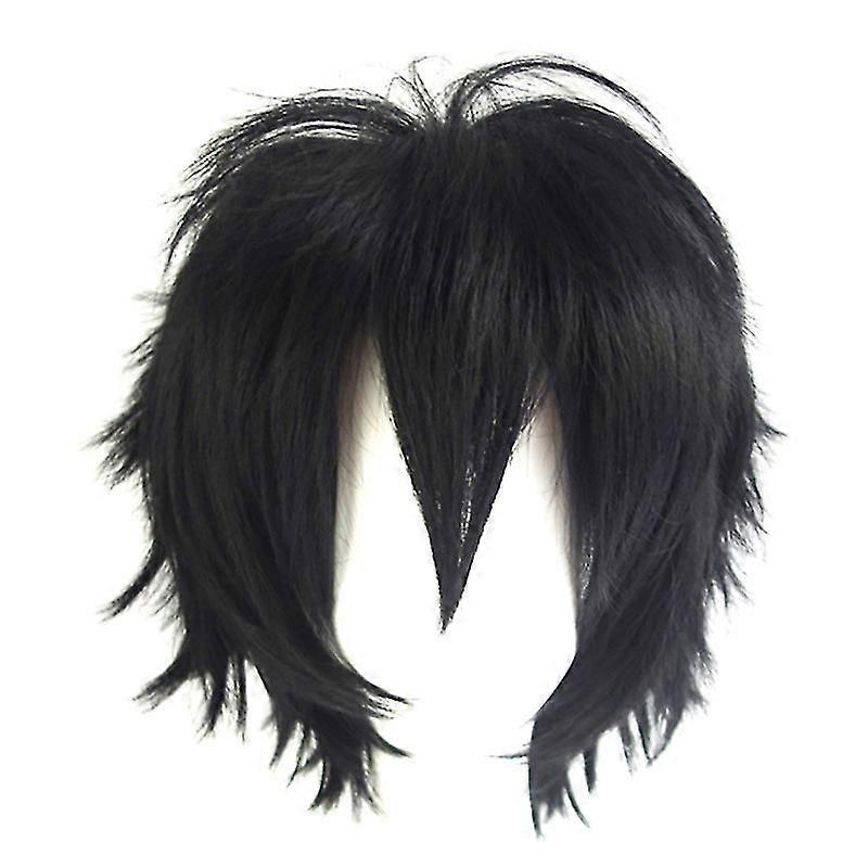Peruk Kısa Stil Ayarlanabilir Yüksek Sıcaklık Fiber Erkekler Anime Cosplay Parti için Postiş