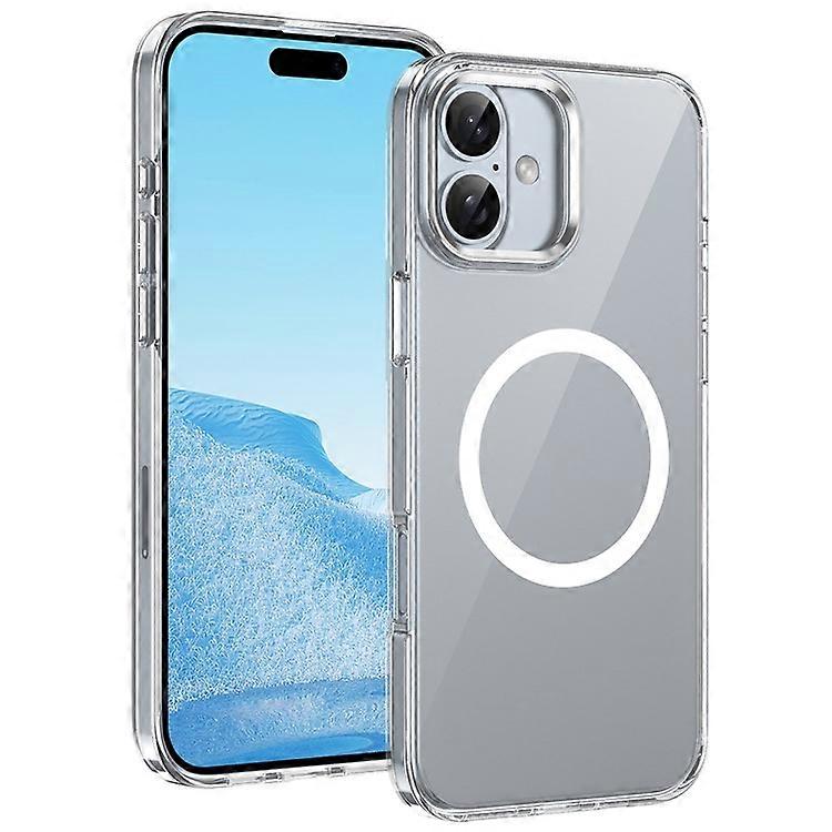 Compatible For iPhone 16 Magnetic Case Hard PC Scratch Resistant Back Transparent Cover