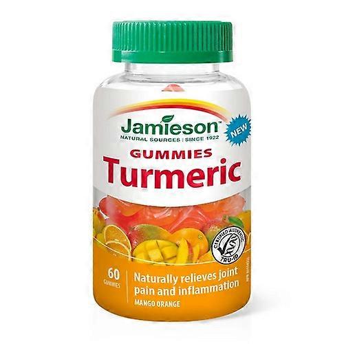Jamieson Vitamins Turmeric Gummies Mango Orange, 60 Gummies