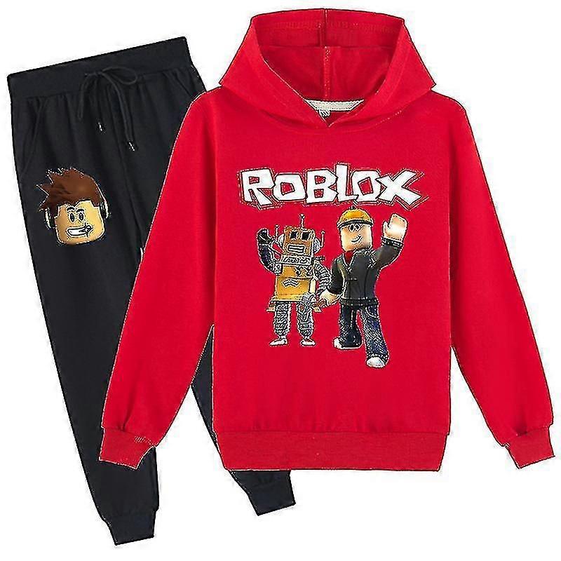 Roblox هوديي بدلة أطفال دافئ هوديي الملابس Roblox المطبوعة هوديي