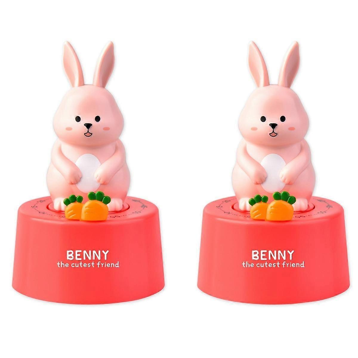 Kitchen Countdown Cartoon Animal Shape Mechanical Time Tool Student Study Exam Timing Tool Red