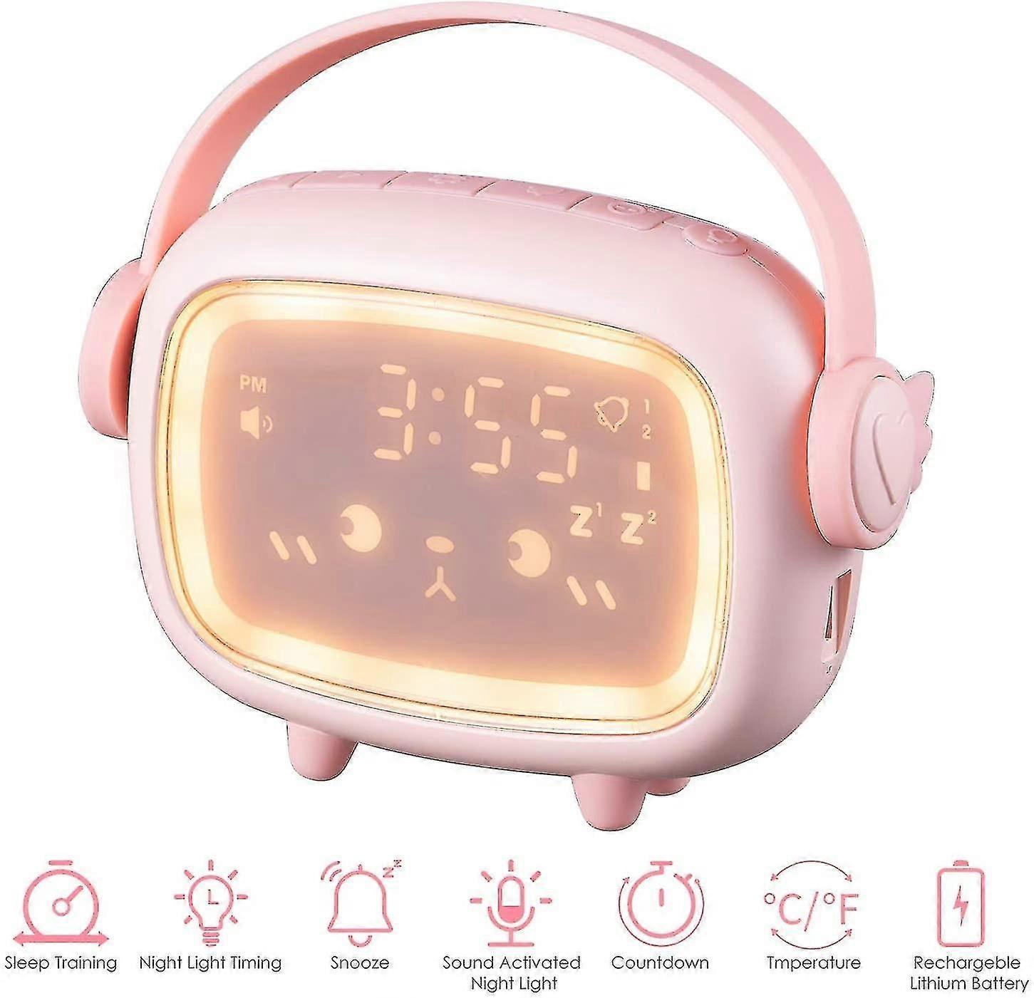 Time Angel Alarm Clock Children's Creative Charging Electronic Small Alarm Clock Multifunctional Led Night