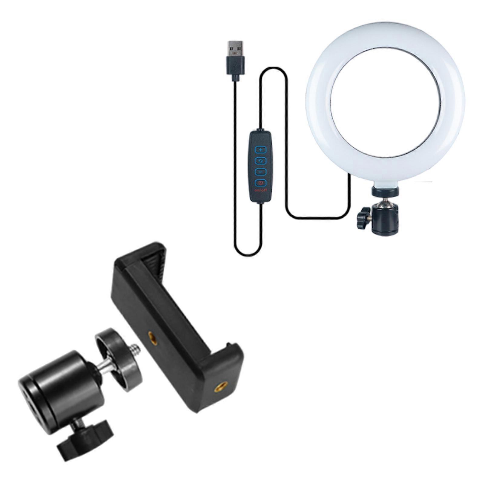 Adjustable Camera Mount Table Tripod Camera Desk Stand with Flexible Arm & 1/4inch Head for Live Streaming Photography  A clip and fill ligh