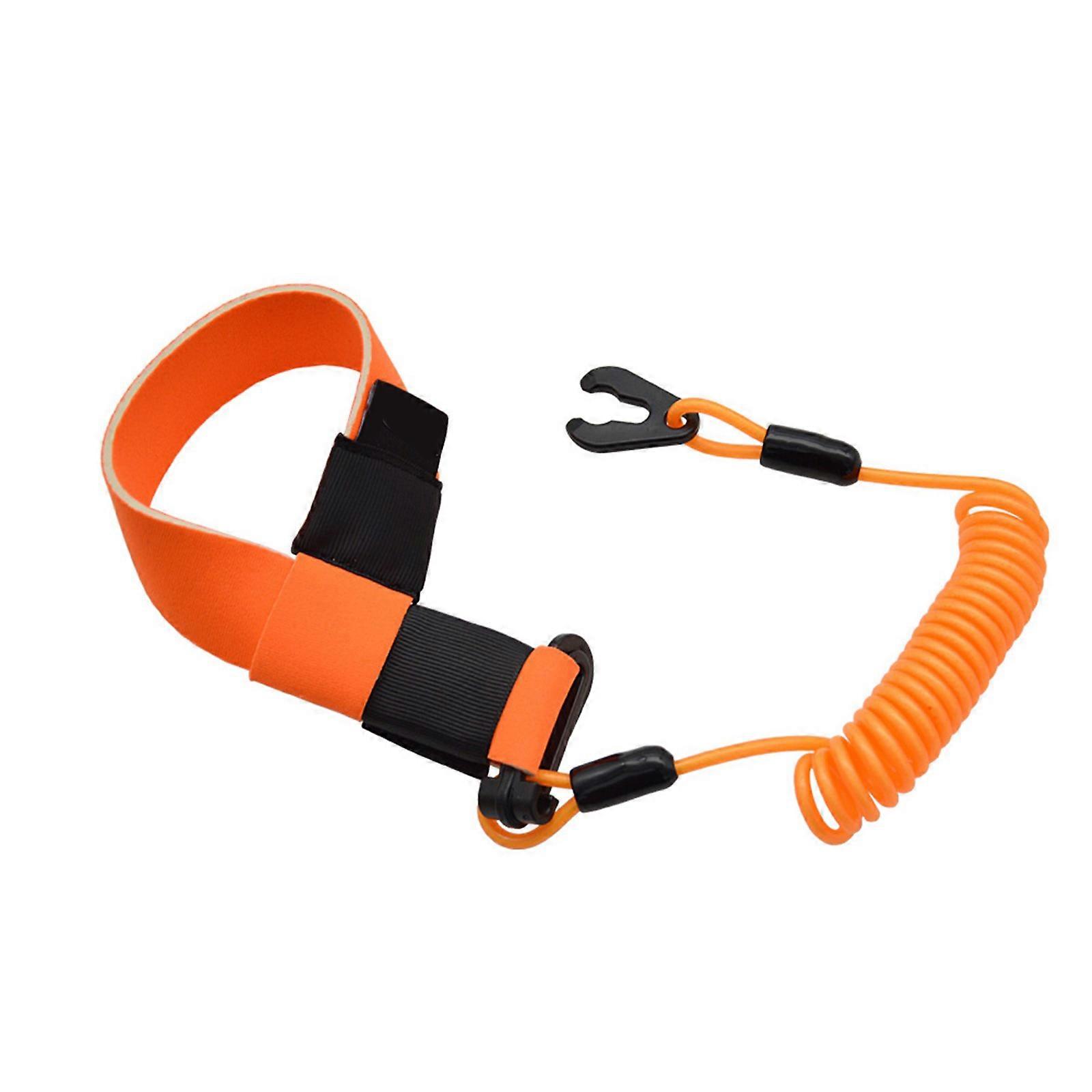 Essential Neoprene Safety Tethers Reliability Kills Switches Cord Key Rope for Watercraft Safety Key 5 Orange