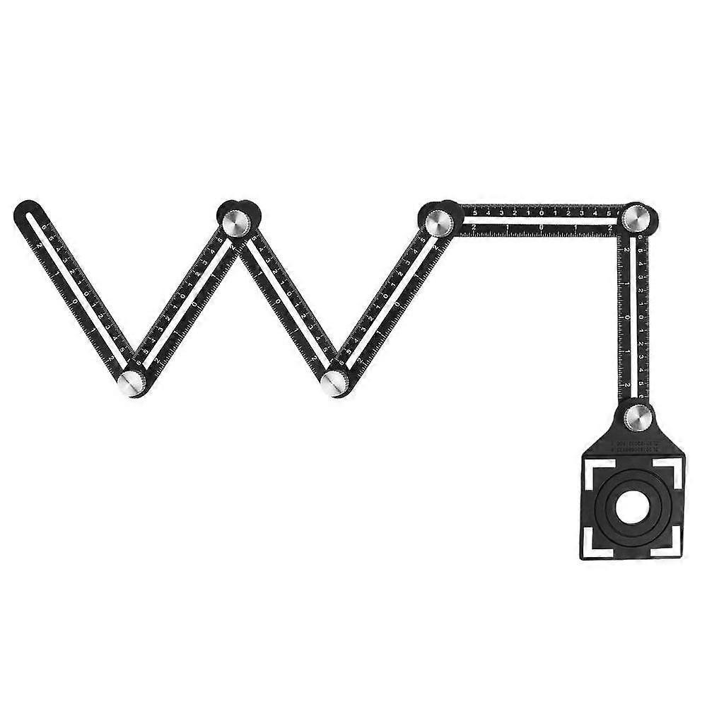 Six-Sided Folding Ruler with Ceramic Tile Punch Locator