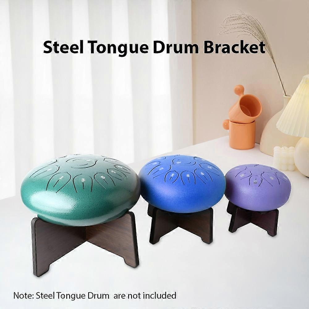 Steel Tongue Drum Bracket Wooden Tongue Drum Stand Percussion Instrument Snare Drum Stand Hand Pan D