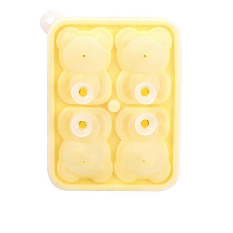 Reusable Cute Bear Silicone Ice Cube Making Molds Relieve the Heat Ice Cube Trays Mold to Make Homemade DIY Drink Ice Coffee