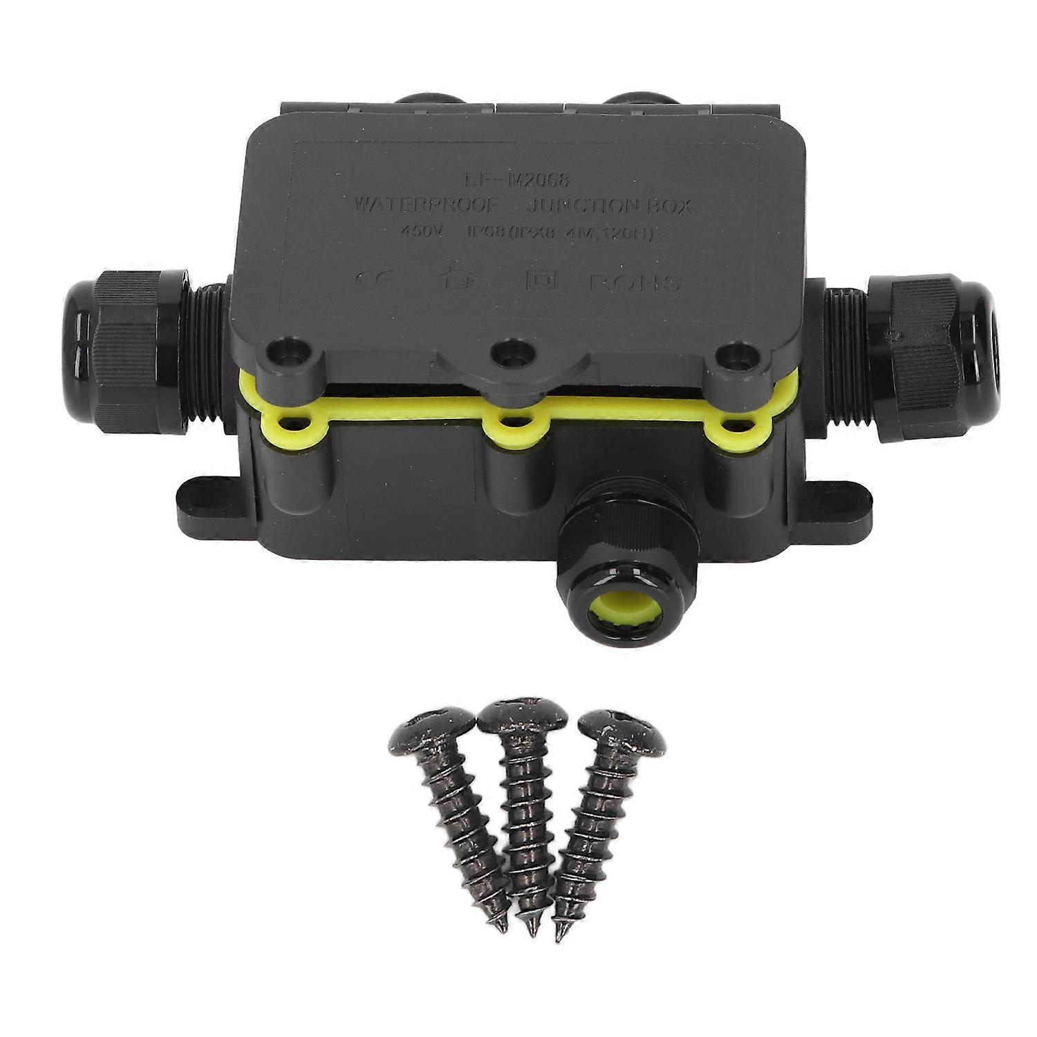 5 Way Junction Box Plastic Casing IP68 Water Resistant External Junction Box for Outdoor and Landsca