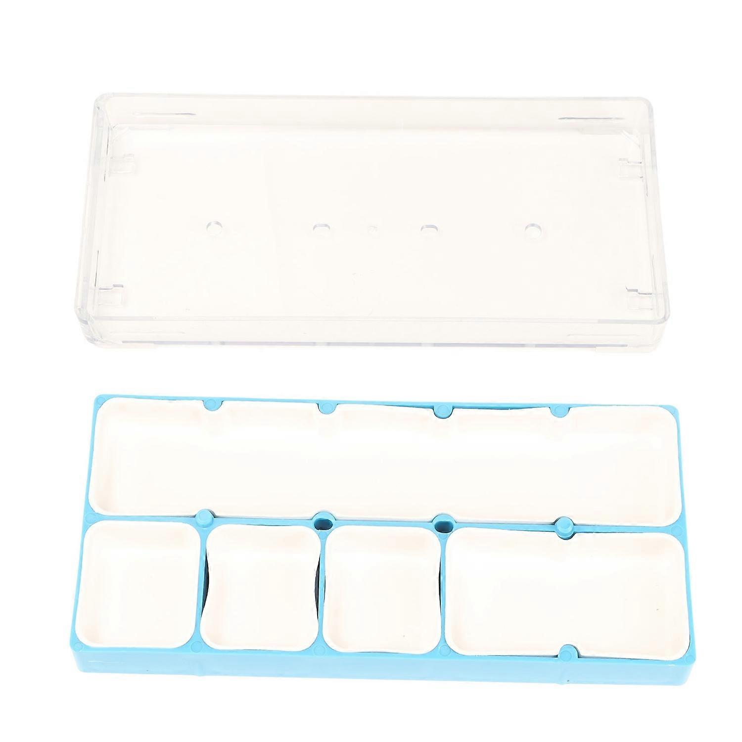 6 Grids Watch Parts Storage Box Stackable Movement Parts Organizer Watch Screws Container with Spong