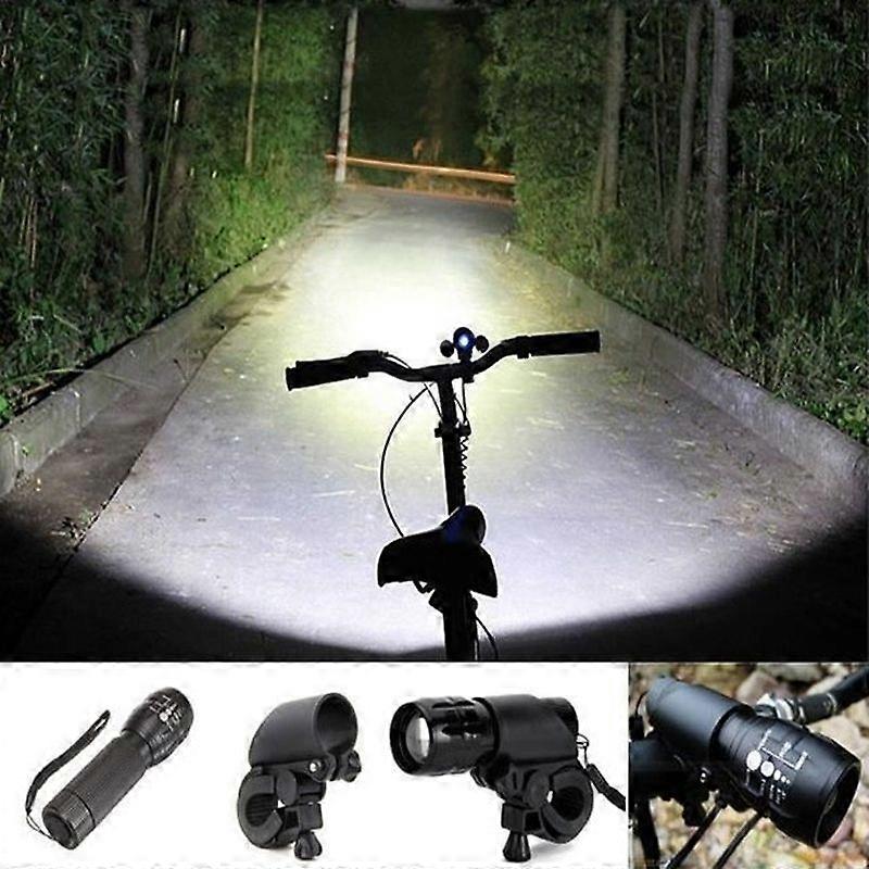High Brightness 3 Modes Bike Lanternas LED Bicycle Flashlight Bike Front Light with Flashlight Holder Bracket Mount