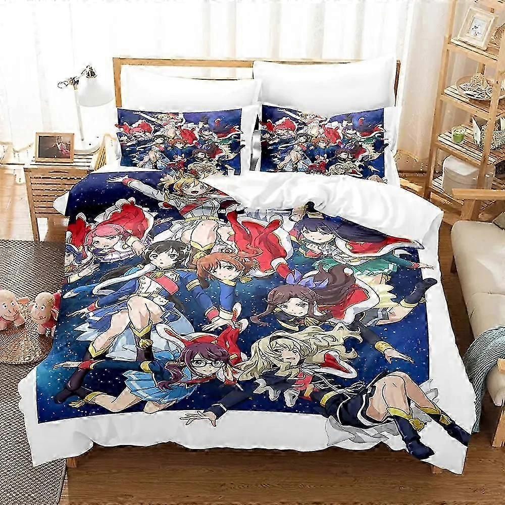 ملاءات السرير m24 مجموعة مفروشات أنيمي Revue Starlight ، غطاء لحاف طقم سرير لحاف غطاء وسادة ، ملاءات سرير للأولاد والبنات والبالغين ggt24