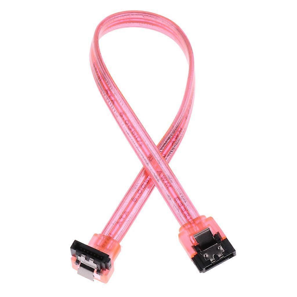 10-inch 26AWG SATA III 6.0 Gbps Data Cable with Locking Latch for Hdd Pink