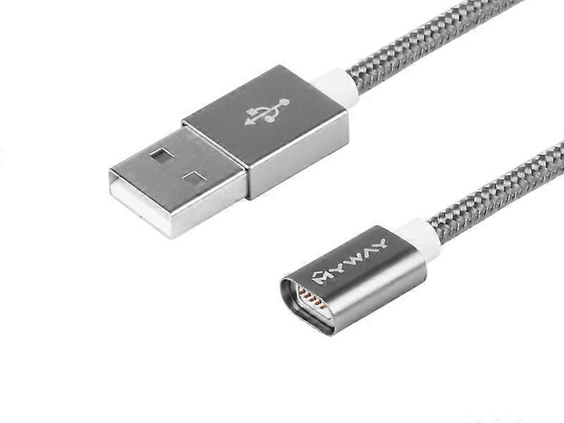Lade- und Synchronisationskabel, Nylongefloch, 120 cm, USB > Neodym-Magnet