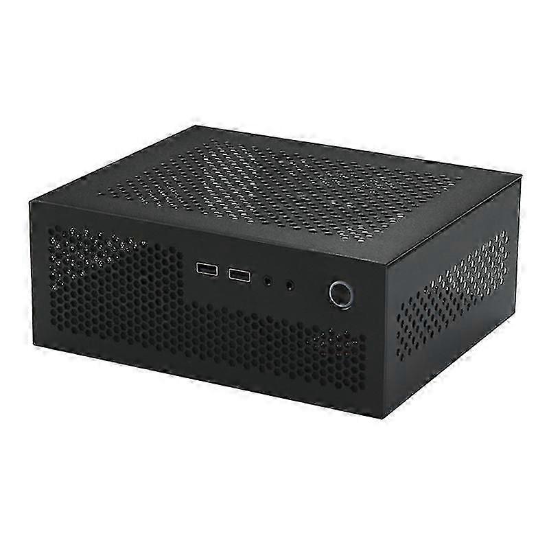 A09 HTPC جراب كمبيوتر ميني ITX هيكل كمبيوتر سطح المكتب هيكل USB2.0 جراب كمبيوتر منزلي أسود JN