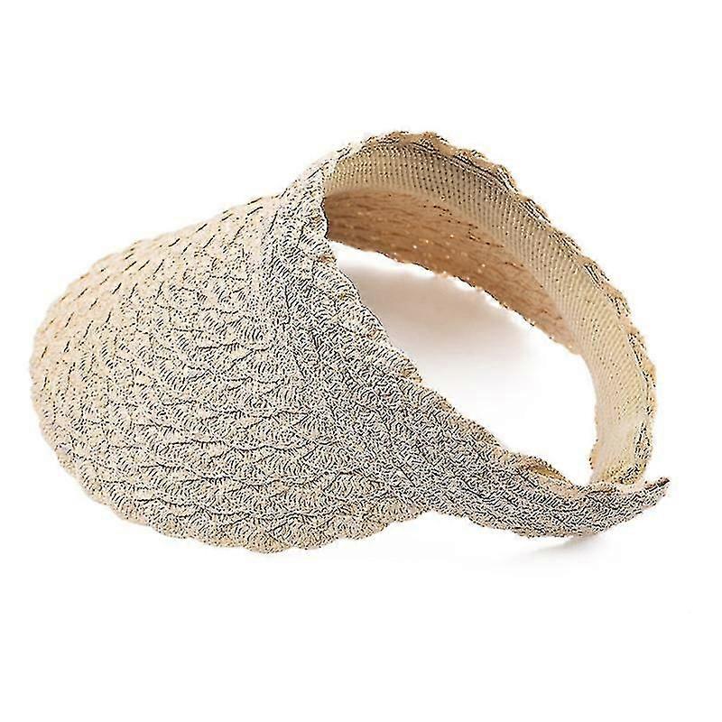 Wide Brim Sun Visor Hat Beach Solid Color Empty Top Hat For Outdoor Activities