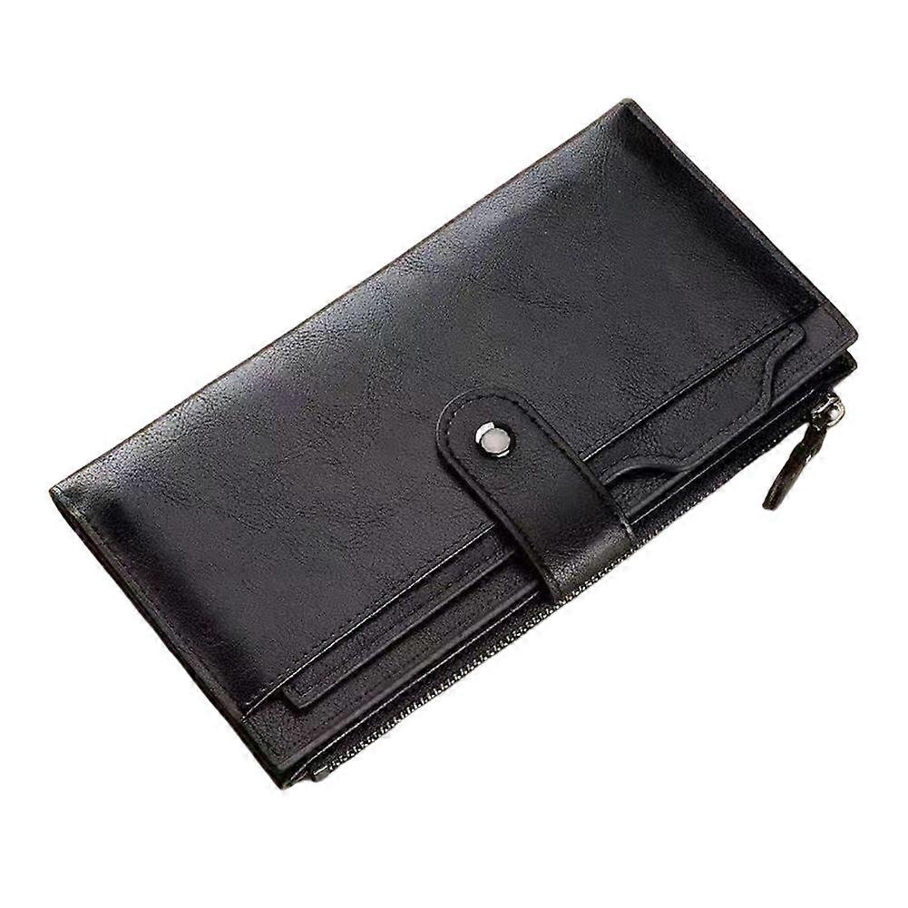 New Men's Multi-Card Driver's License Zipper Wallet Wear-Resistant and Durable Multiple Card Slot Design for Dating