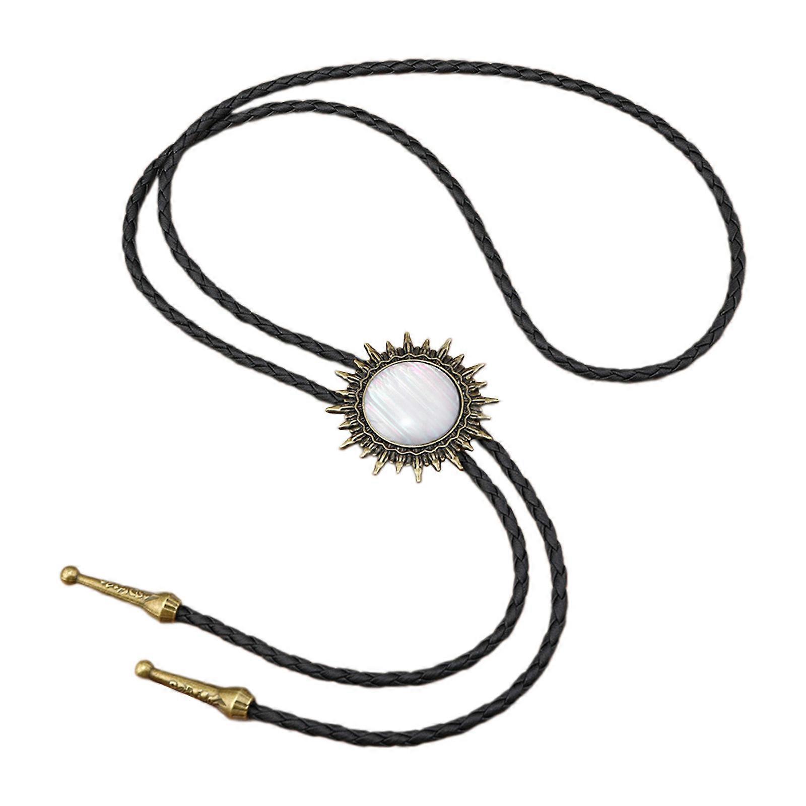 Cravatta Bolo regolabile in lunghezza, popolare cravatta da ballo maschile e femminile, cravatta da sera con ciondolo con pietre preziose, ottimo regalo per compleanni.