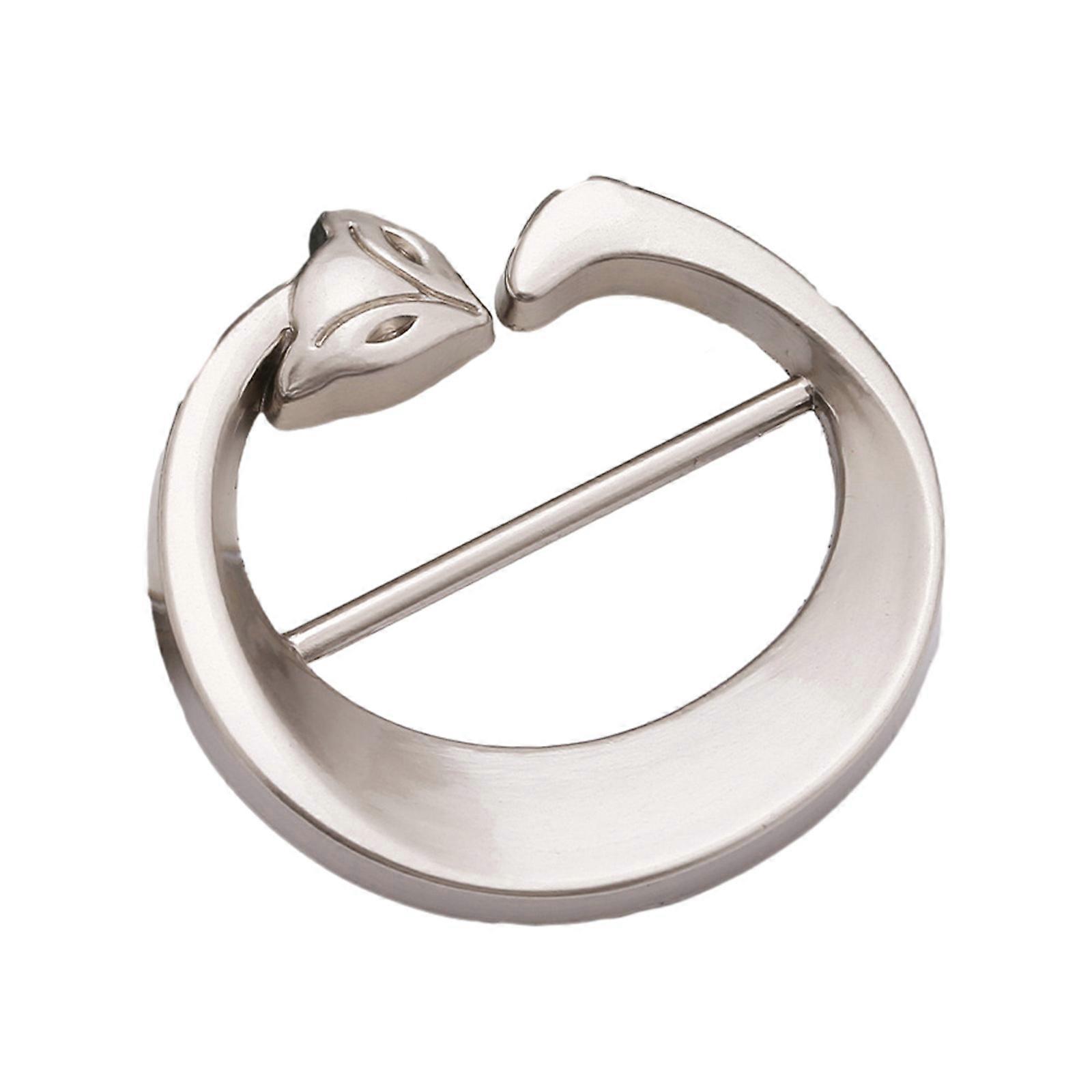 T-shirt Hem Knotted Brooch Ring Female Shirt Brooch Clasp Silk Scarf Shirt Buckles Circle Brooch Ring Women Accessories