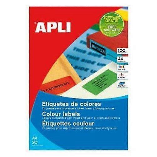 Labels - APLI - 11840 - Red - A4 - 100 Sheets - Permanent