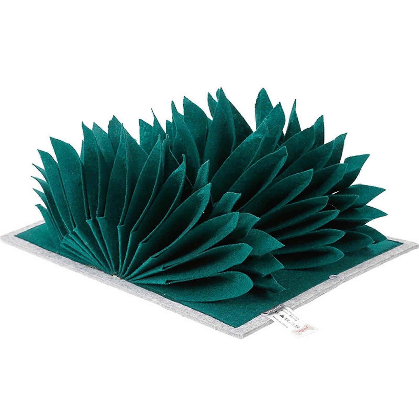 Pet Snuffle Feeding Mat Dog Interactive Puzzle Training Toy Collapsible Design Encouraging Foraging Skills for Small Pet Green