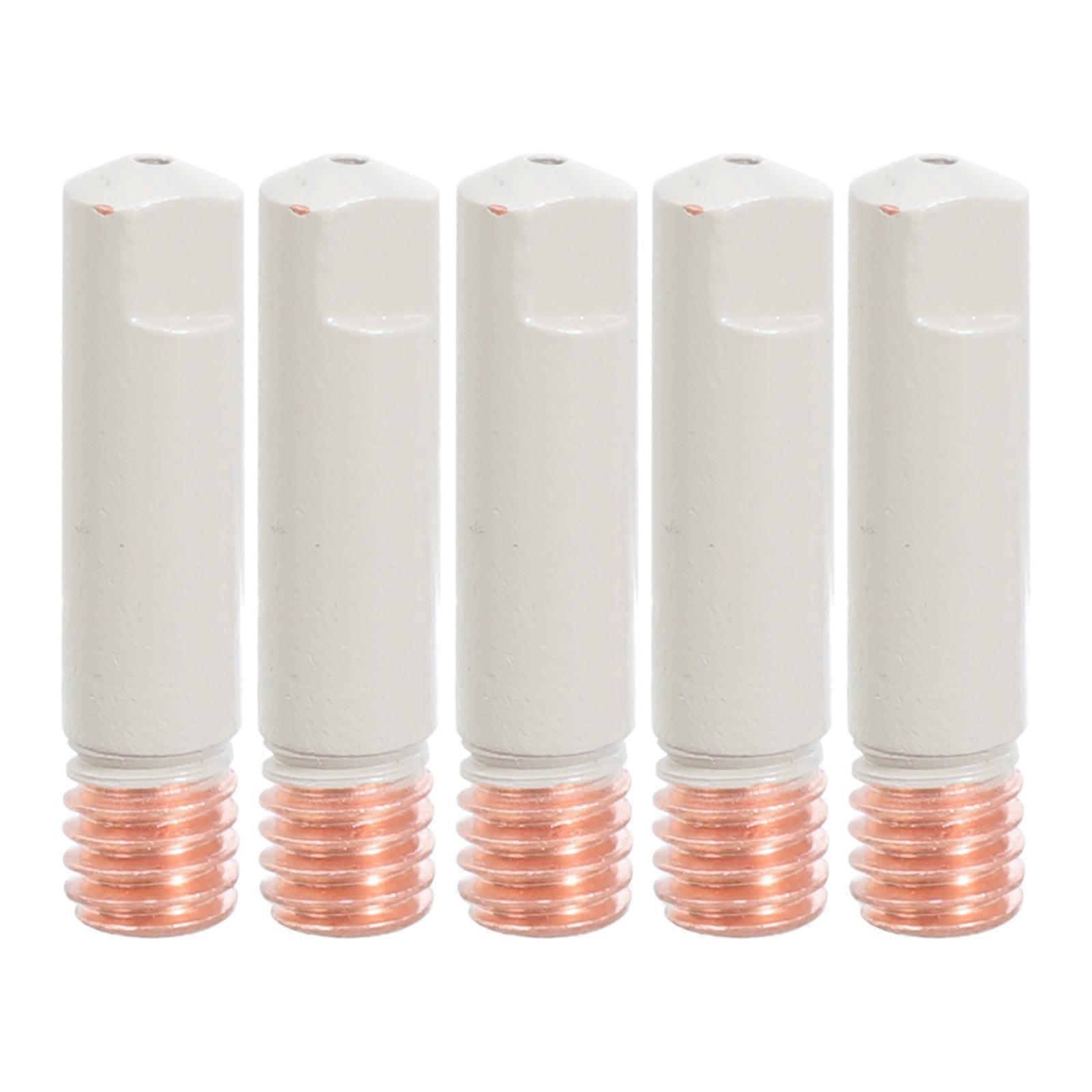 Set Of 5 25mm Conductive Nozzles Tip For Various Welding Applications And Longevitys Improved Control In Welding Tasks Multicolor