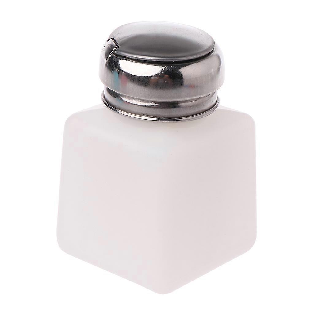 100ml Alcohol Dispenser Anti-Static Push Down Pump Bottles Lockable Square Plastic Bottle Multipurpose Bottle Blue/White  white
