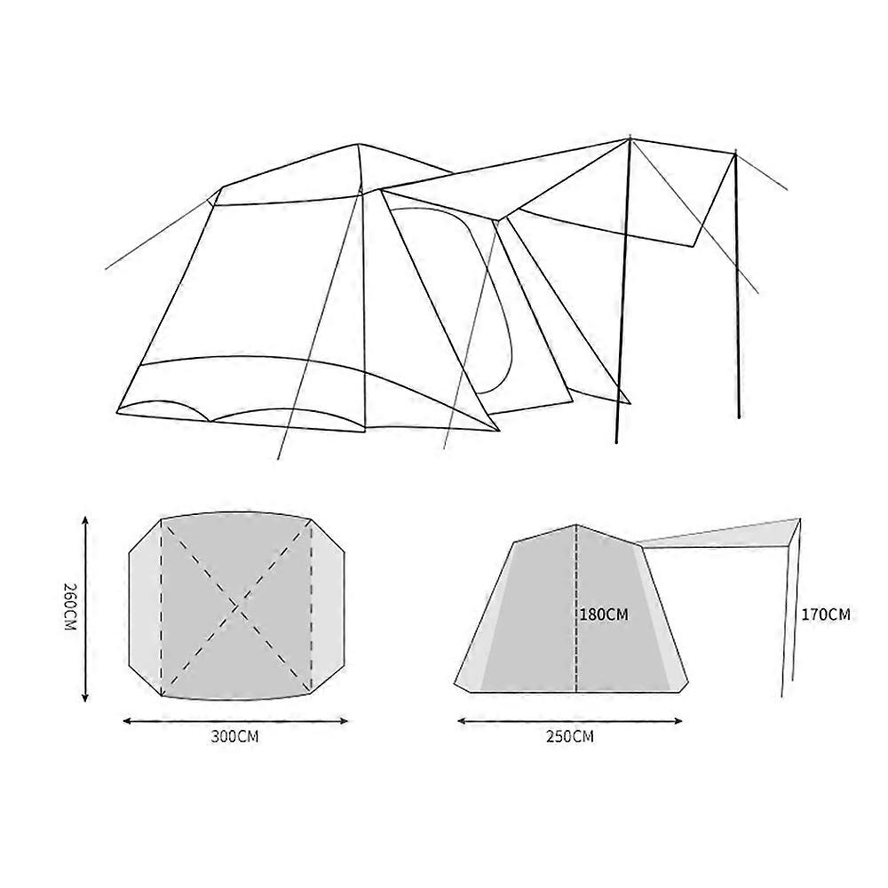 Double-Layer Waterproof Camping Tent Two Door Portable Automatic Setup Tent for Camping Hiking