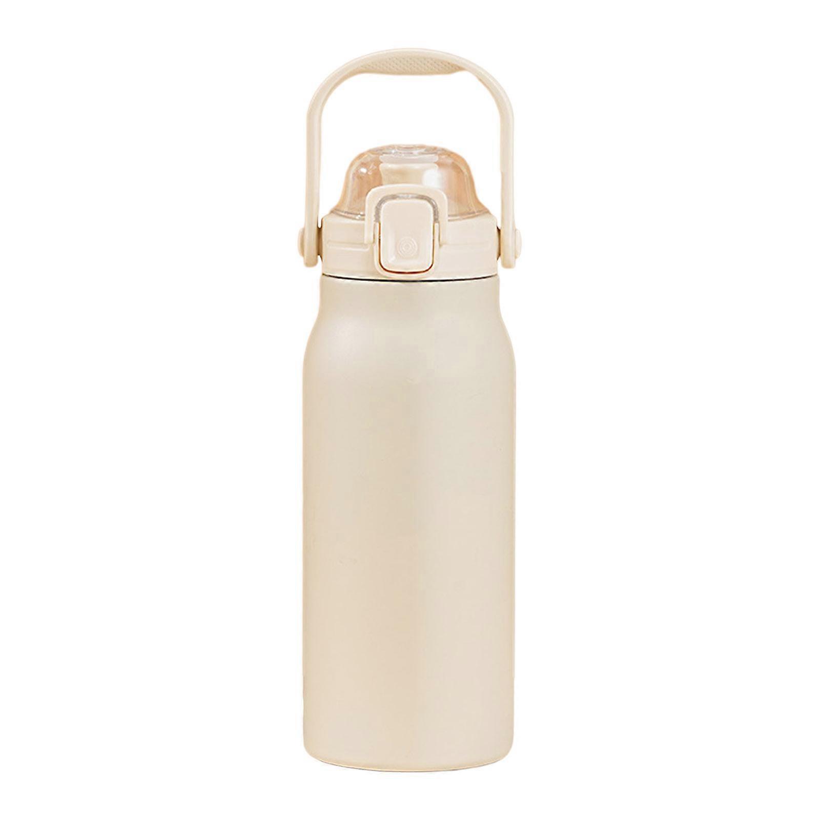 1300ML Insulated Cup Large Capacity Mug with Handle Large Thermal Bottle Insulated Water Bottle Suitable for Beverages White