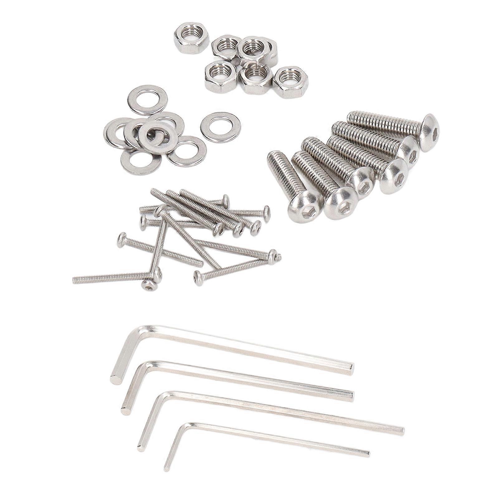 884 Pcs Screw Nut Washer Wrench Kit M2 M3 M4 M5 Half Round Head Hex Socket Screws Nuts Washers Wrench Set 