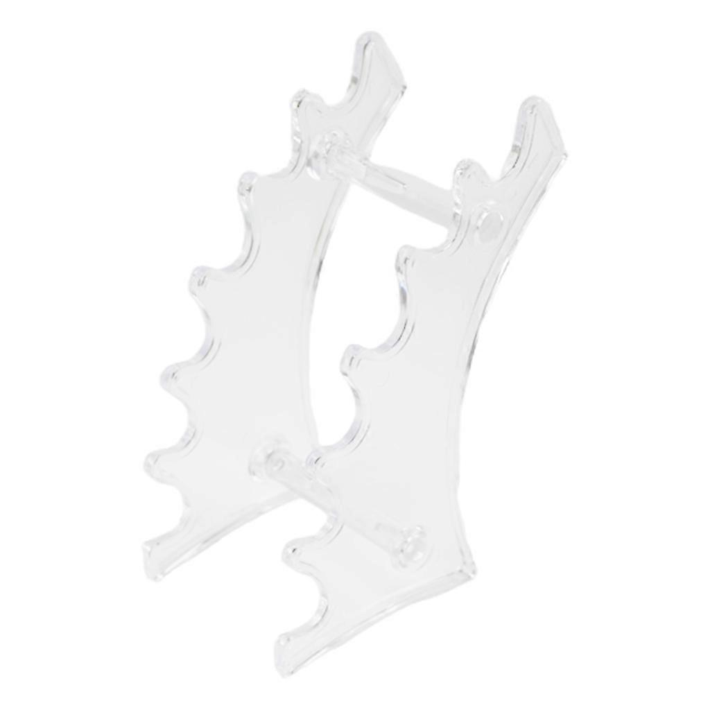 4 قطع حامل قلم بلاستيكي 6 فتحات قلم عرض حامل حاجب قلم ماكياج فرشاة رف منظم للمنزل والمدرسة والمكتب شفاف