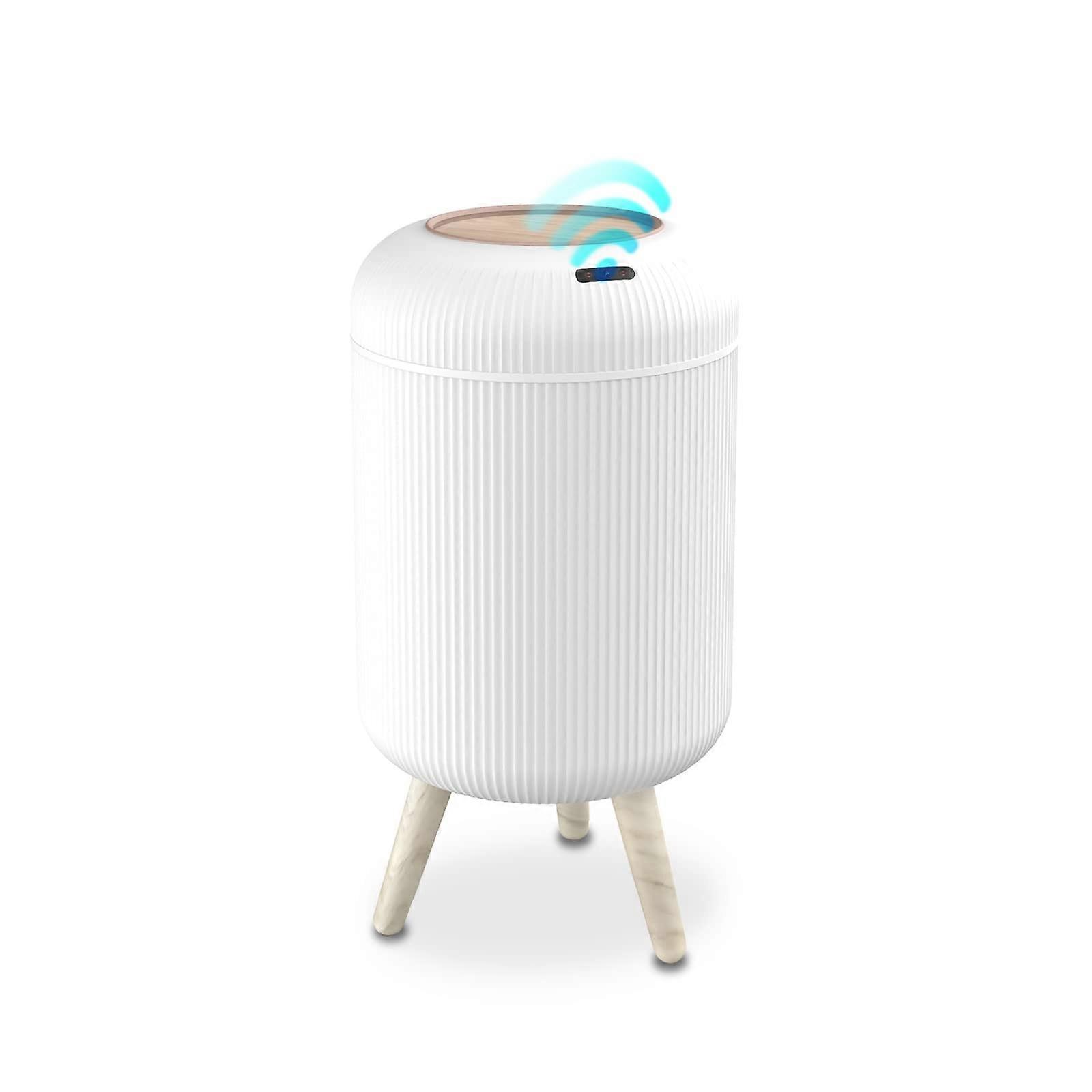 Modern Nordic Touch-Free Bathroom Round Trash Can 3 Gallons