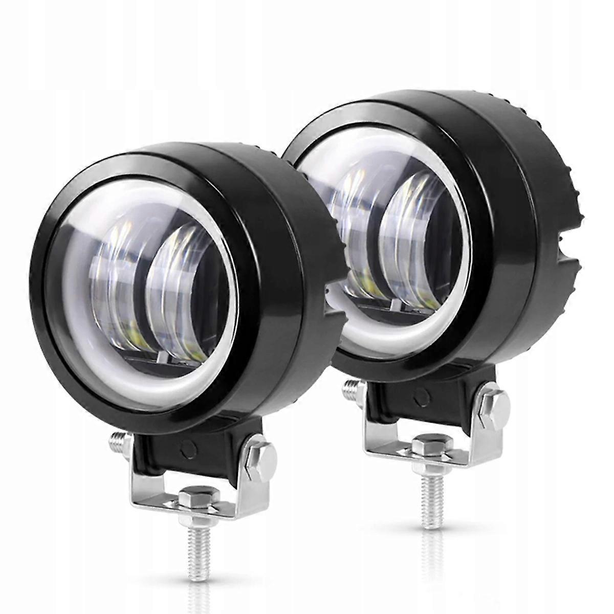 Set Of 2 X Led Ring Search Halogen Work Lamp