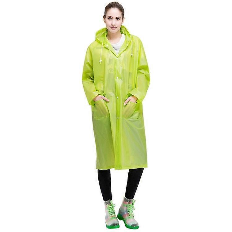 Mode Erwachsene Leichte EVA Transparent Frosted Regenmantel Großer Hut Mit Taschengröße: M