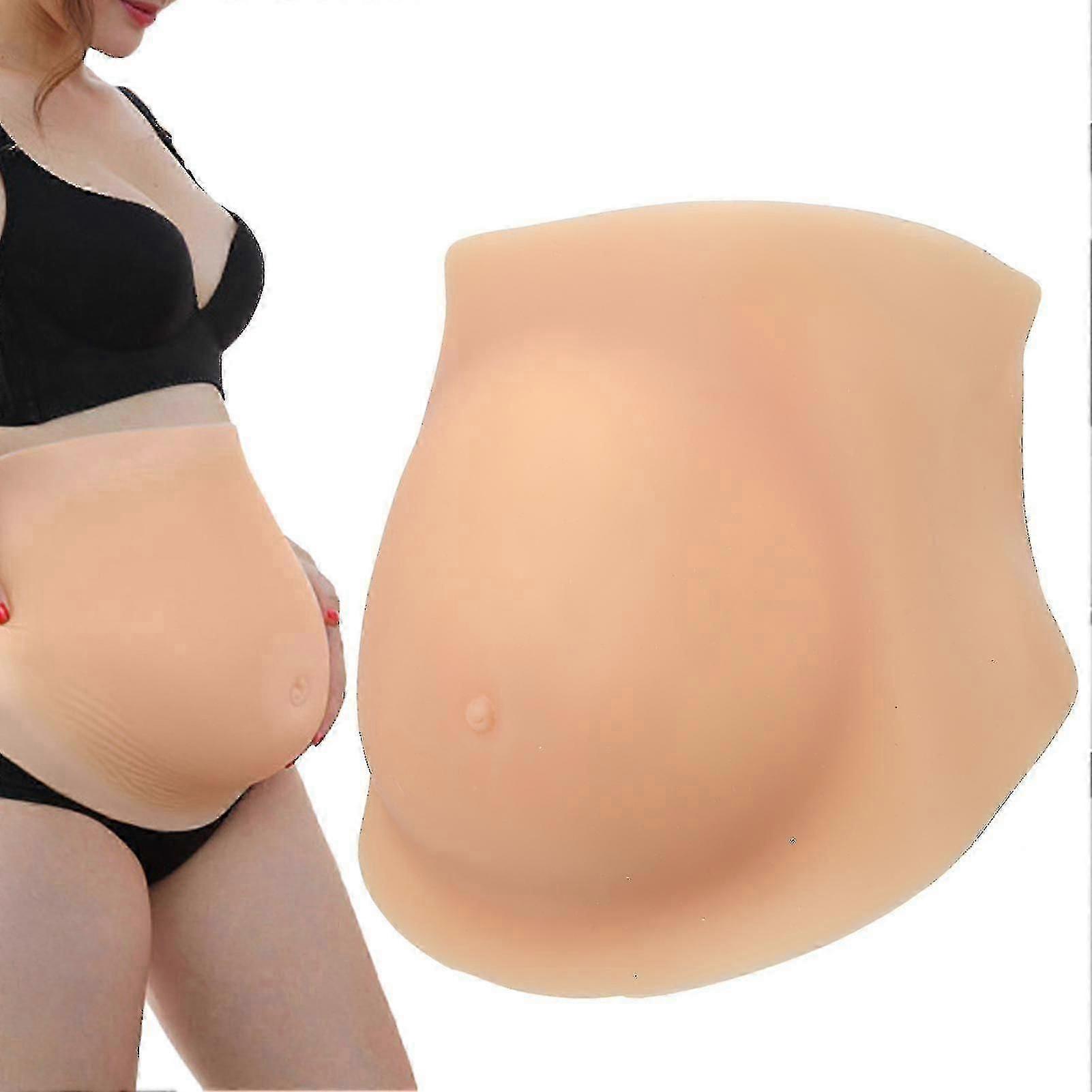 Fake Pregnancy Belly Silicone And Silk Floss Artificial Pregnant Tummy Performance Photography Props