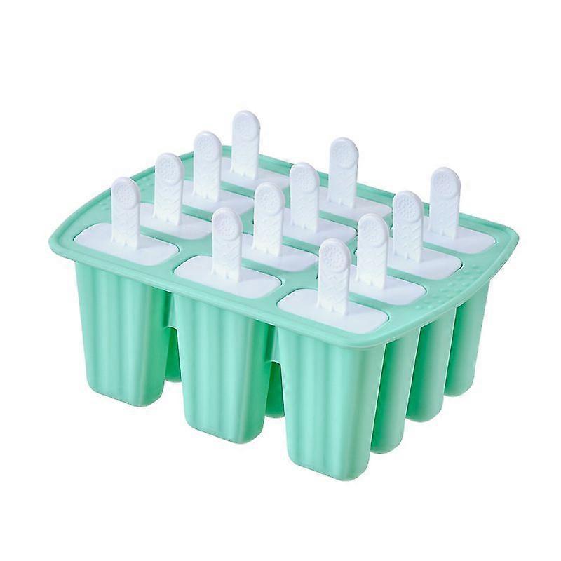 Ice Popsicle Moulds, Ice Cream Molds with 12 Cavities, Ice Lolly Moulds with Sticks, Reusable-Easy to Release-Popsicle Moulds