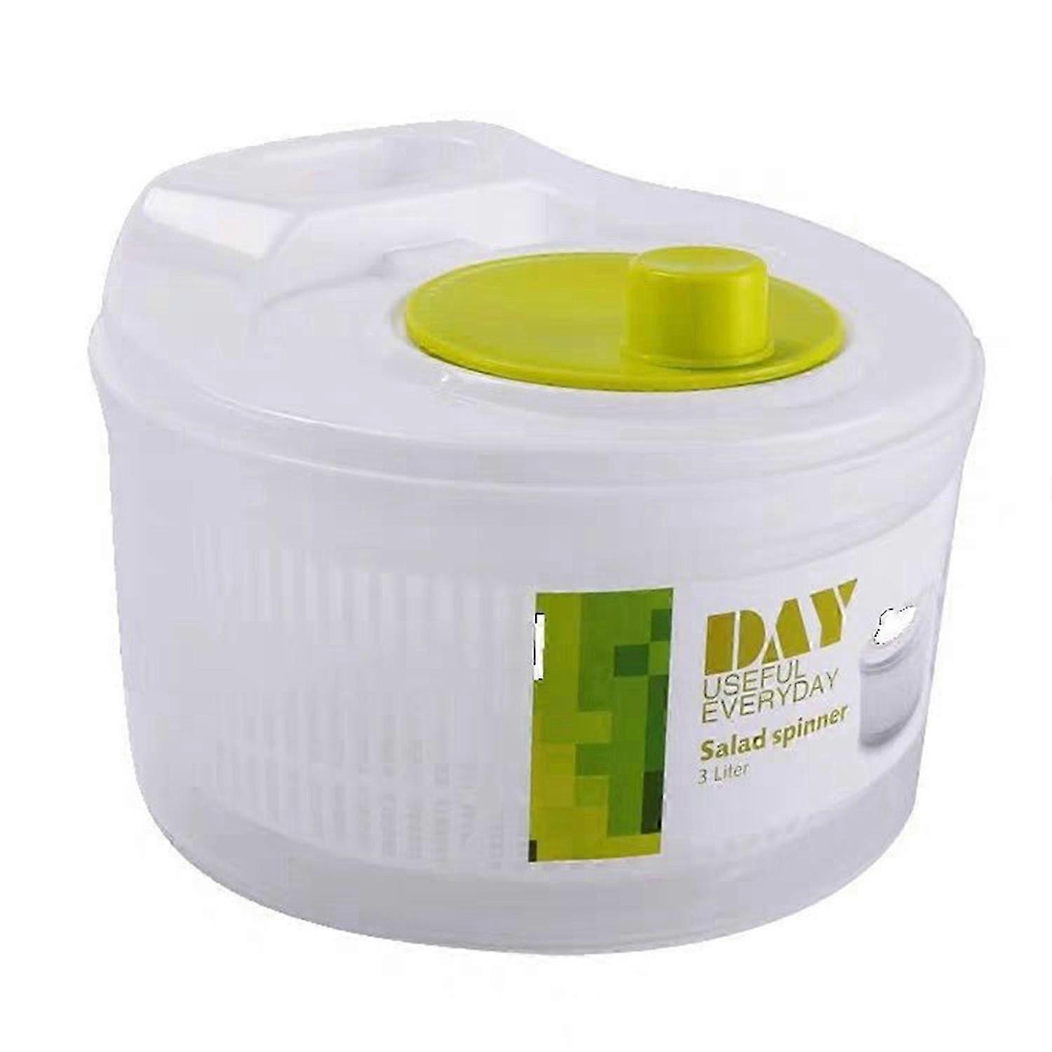 3L Large Capacity PC Salad Spinner Manual Lettuce Spinner Fruits and Vegetables Dryer with Rotary