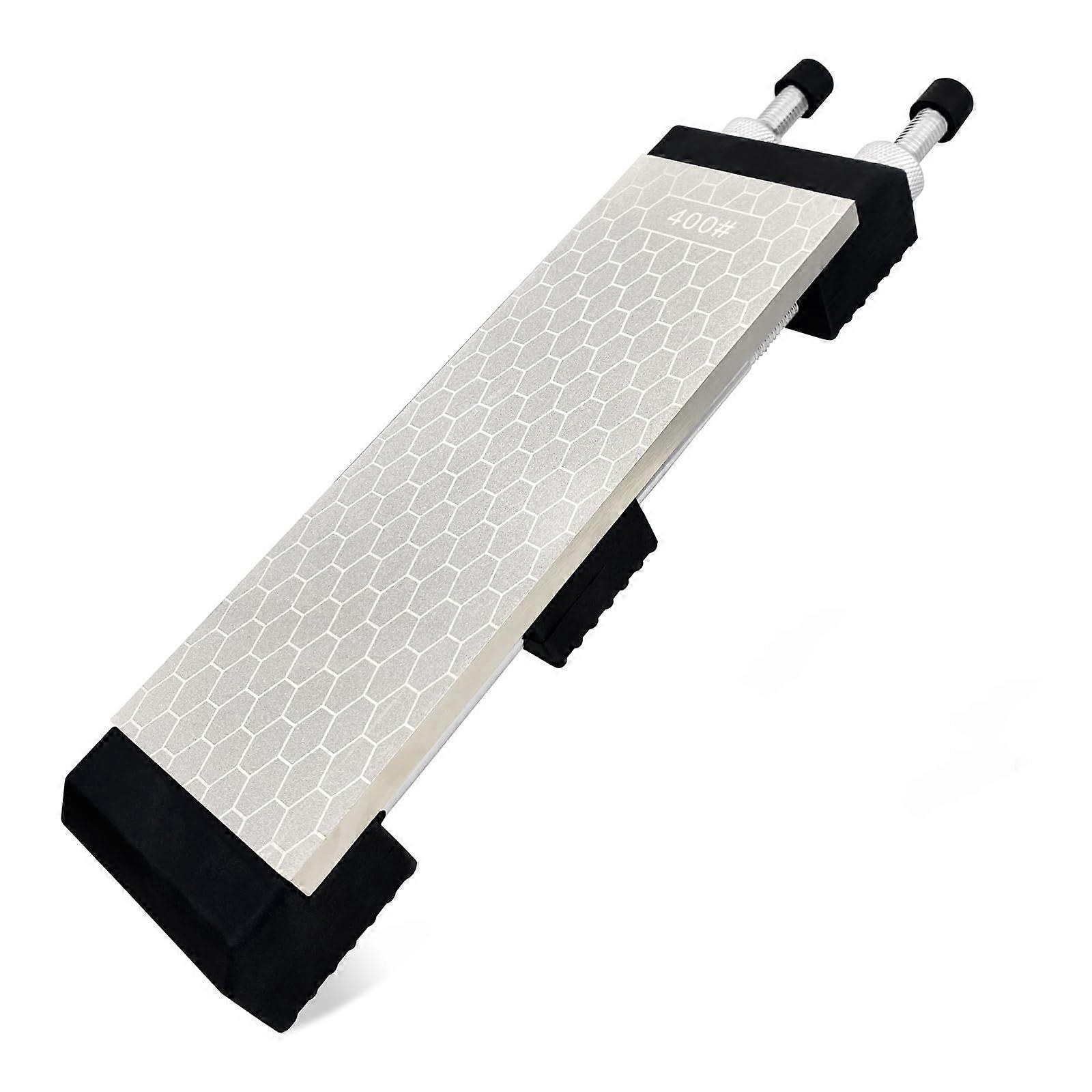 Diamond Sharpening Stone Set 8 Inch with 400/1000 Grit and Adjustable Non-Slip Holder for Precision Sharpening