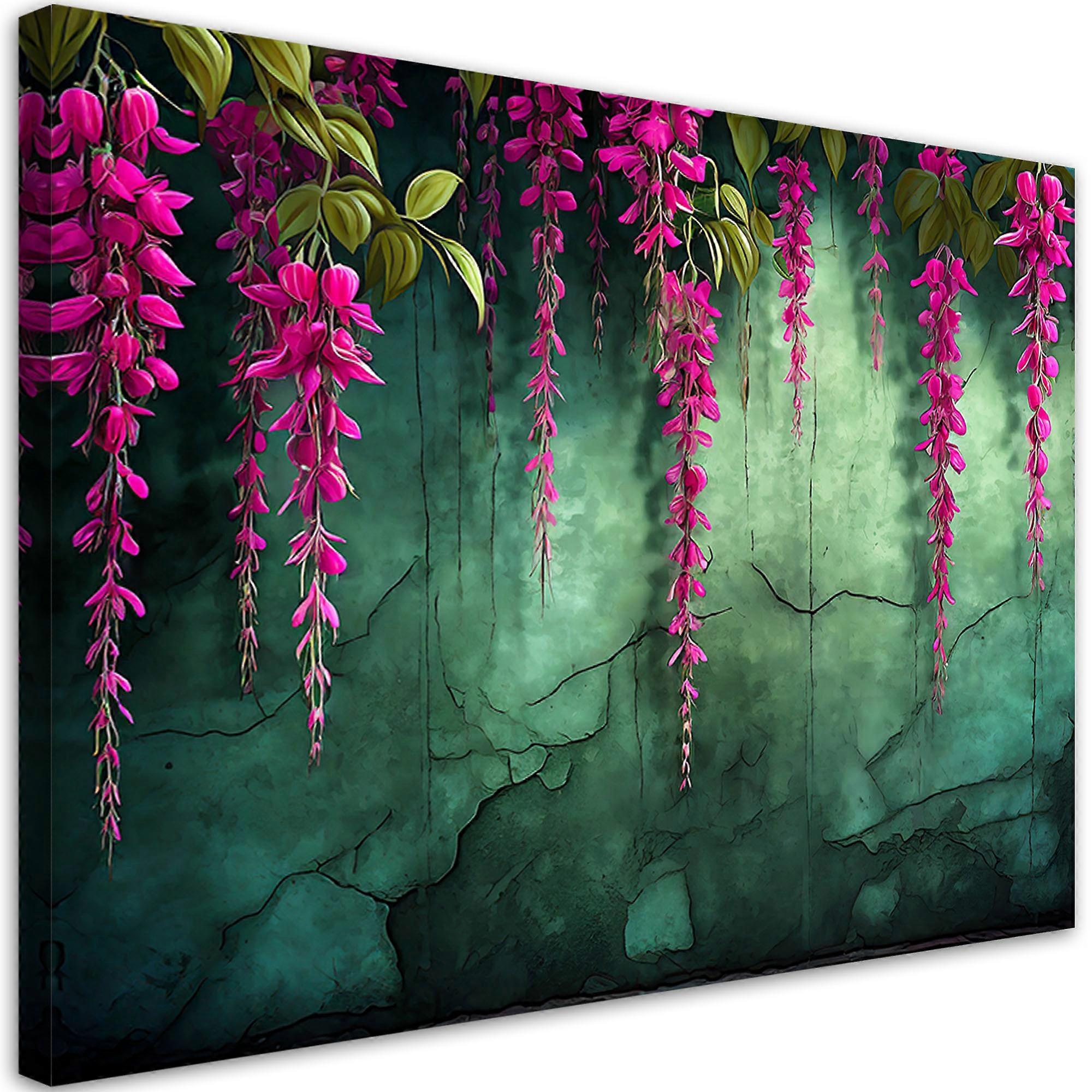 Impression sur toile, Fleurs suspendues - 100x70