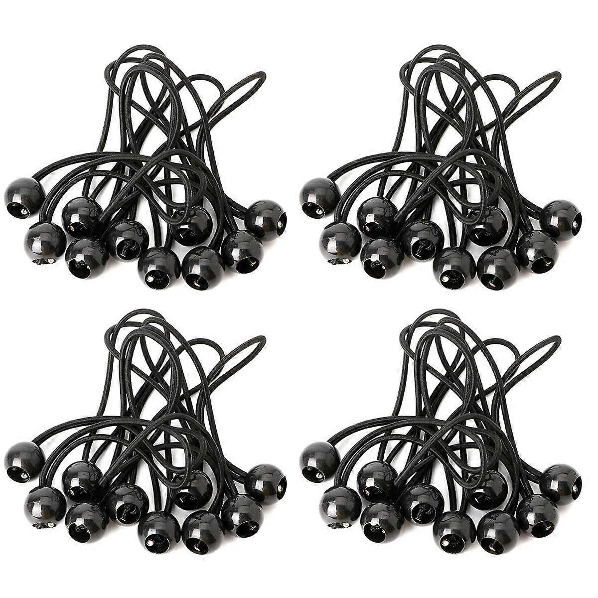 Ball Bungee Cords Ball Bungee Tie Down Cord for Canopy, Tarp, Straps, 40 Pack