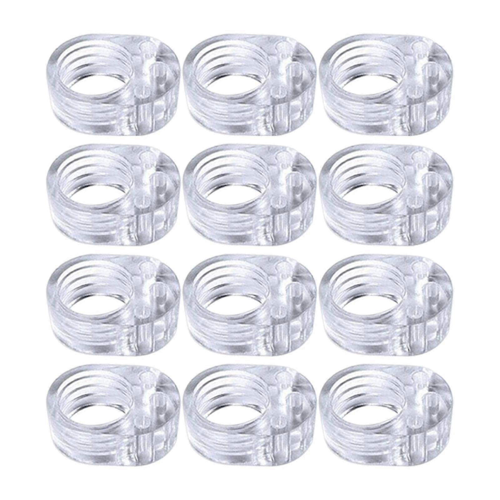 12 Pack Transparent Door Handle Protectors for Bedroom Wall Mounting