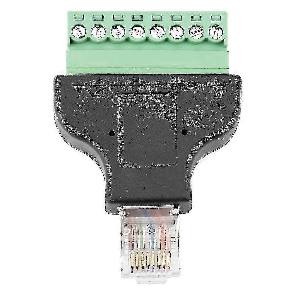 RJ45 mannelijk naar 8-pins Terminal Block Ethernet-adapterconverter