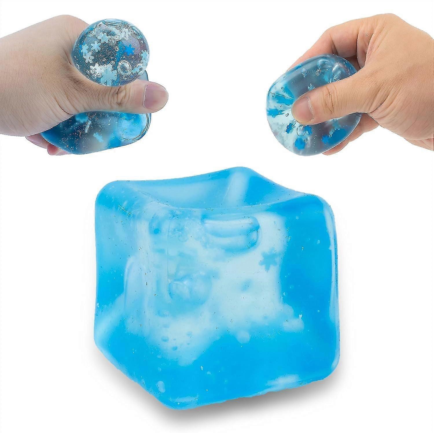 Ice Cube Squishy Toys, Tpr Transparent Ice Block Mochi Squishy Fidget Toys Stress Balls Stress Relief Toy Squeeze Toys Mini Squishies For Gift