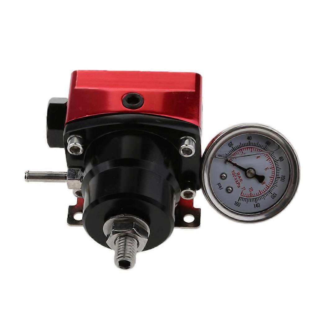 Red Injected Bypass Fuel Pressure Regulator with AN6 Inlet And AN6 Return