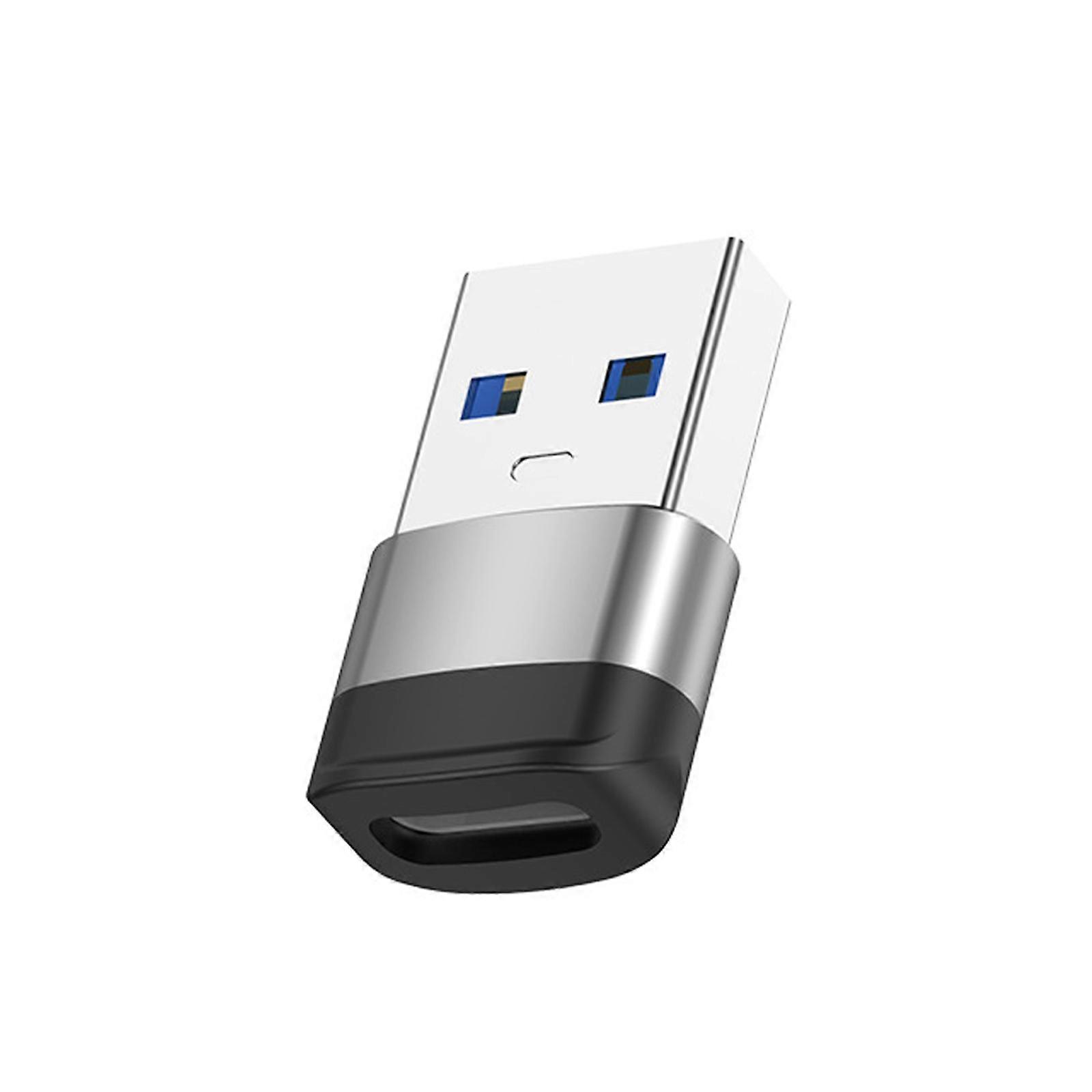 Type C Female to USB3.0 Male Adapter USB A to C Adapter Supports 10Gbps Data Speed Quick Charging for Phones Tablets  Silver