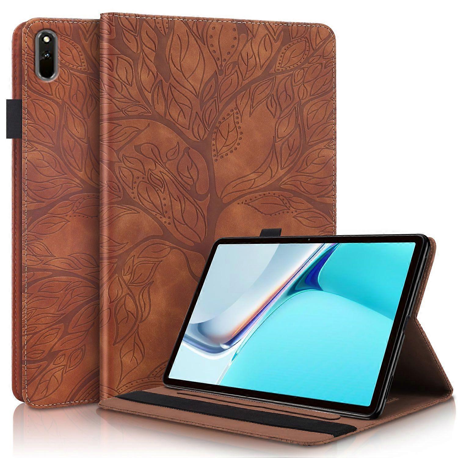 Flip Case for Huawei MatePad 11 Shockproof Embossed Tablet Case with Bracket and Card Slot